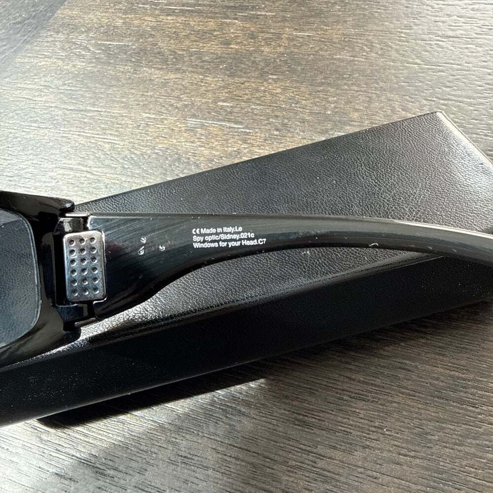 Spy Optic Sidney Black Rectangular Sunglasses Mad… - image 4